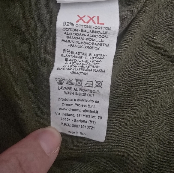 Sweet Years Rock Made In Italy Leopard Tee Dark Green Mens XXL - Picture 7 of 8